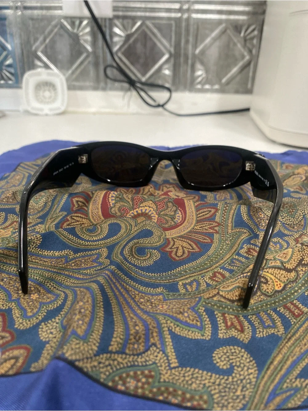 Prada SPRB16 Black Cat-Eye Sunglasses